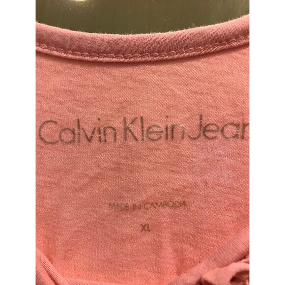 Calvin Klein Women's XL tank top Pink with Ruffles - Picture 2 of 2